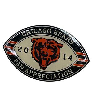 Chicago Bears Fan Appreciation Pin 2014 Football Shape NFLP Enamel